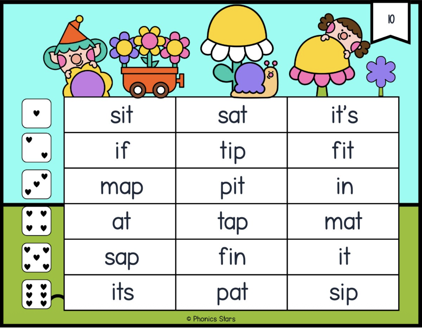 Seasonal Roll and Reads worksheet preview